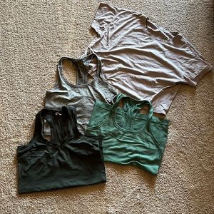 3x Lululemon Tops & 1 Athleta tank